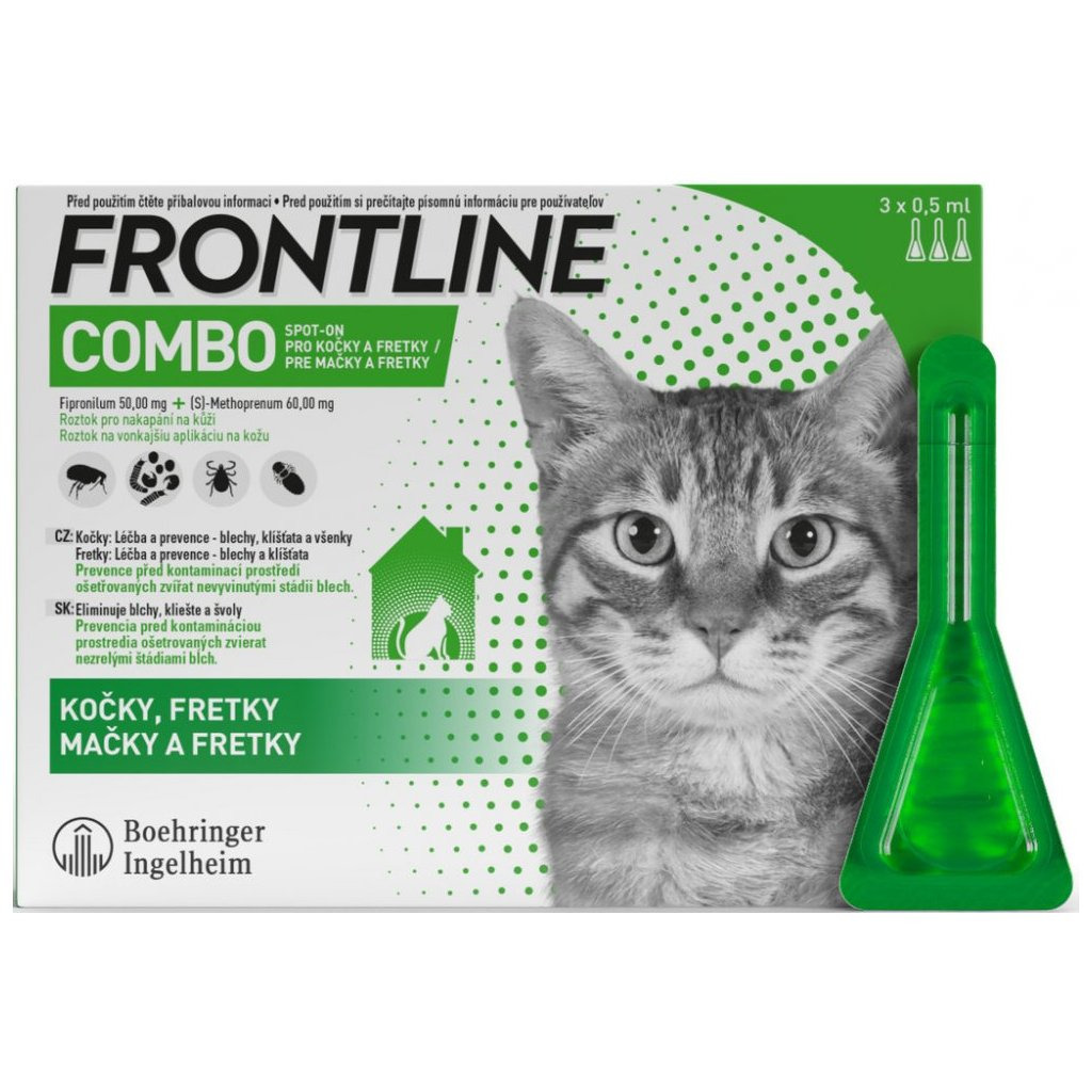 FRONTLINE COMBO spot-on pro kočky - 3x0,5ml