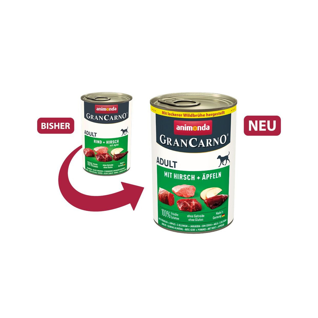 Animonda GRANCARNO konzerva ADULT s jelením masem a jablky 400g NEW