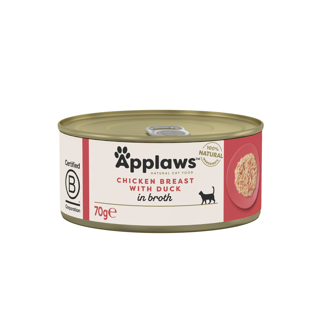 Applaws konzerva Cat kuřecí prsa a kachna 156g