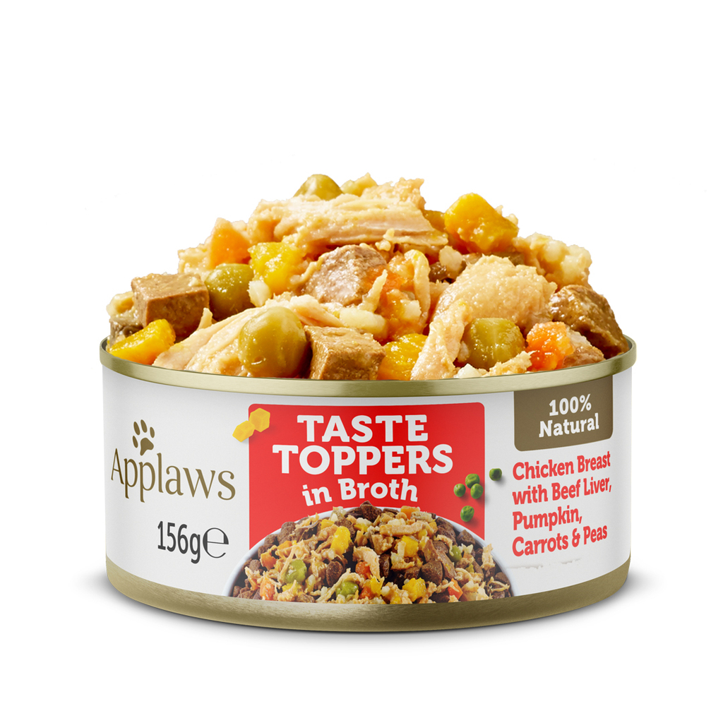 Applaws konzerva Dog Taste Toppers Broth Kuře s játry 156g