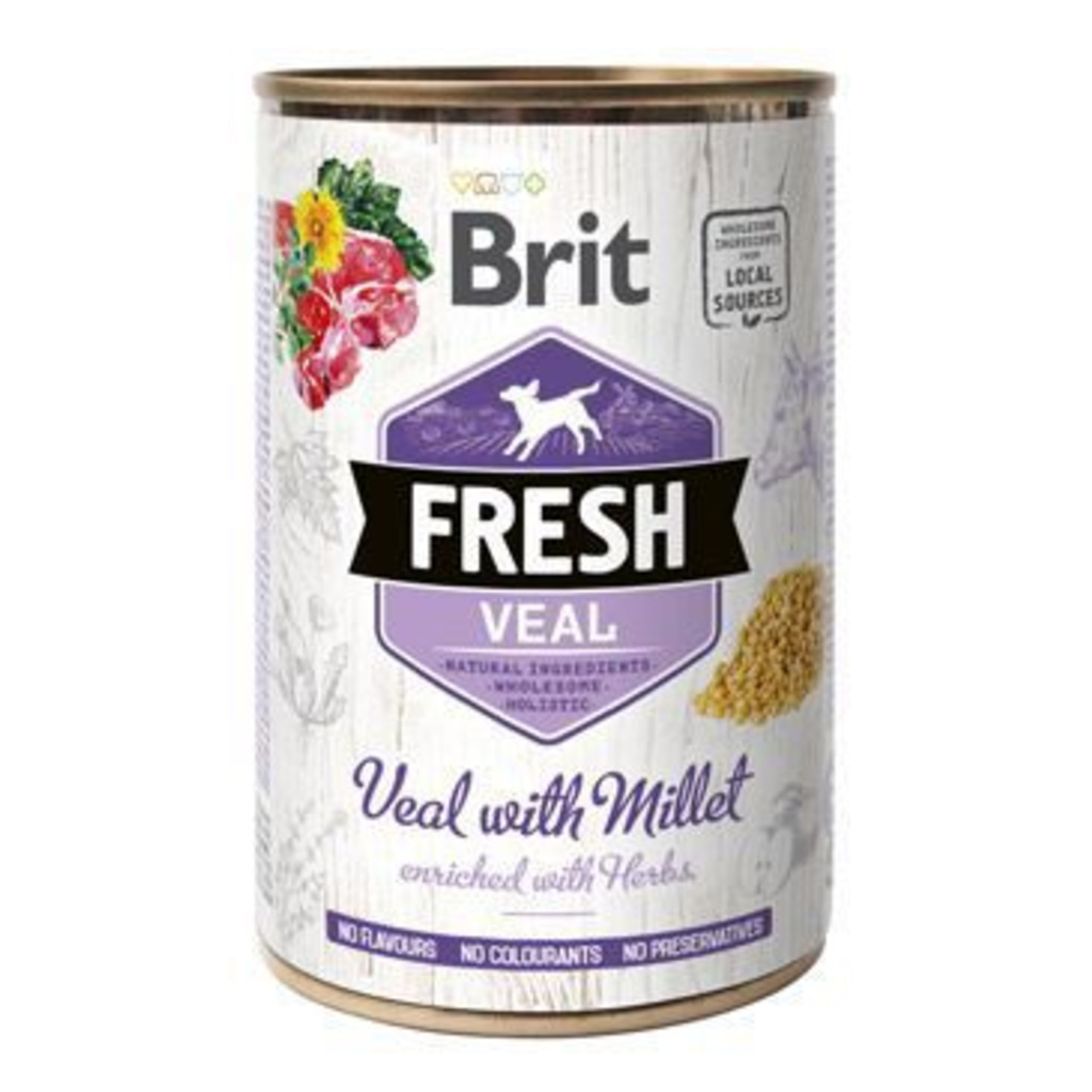 Brit Fresh Veal with Millet 400g