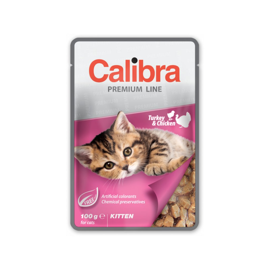 Calibra Cat kapsa Kitten krůtí a kuřecí v omáčce 100g