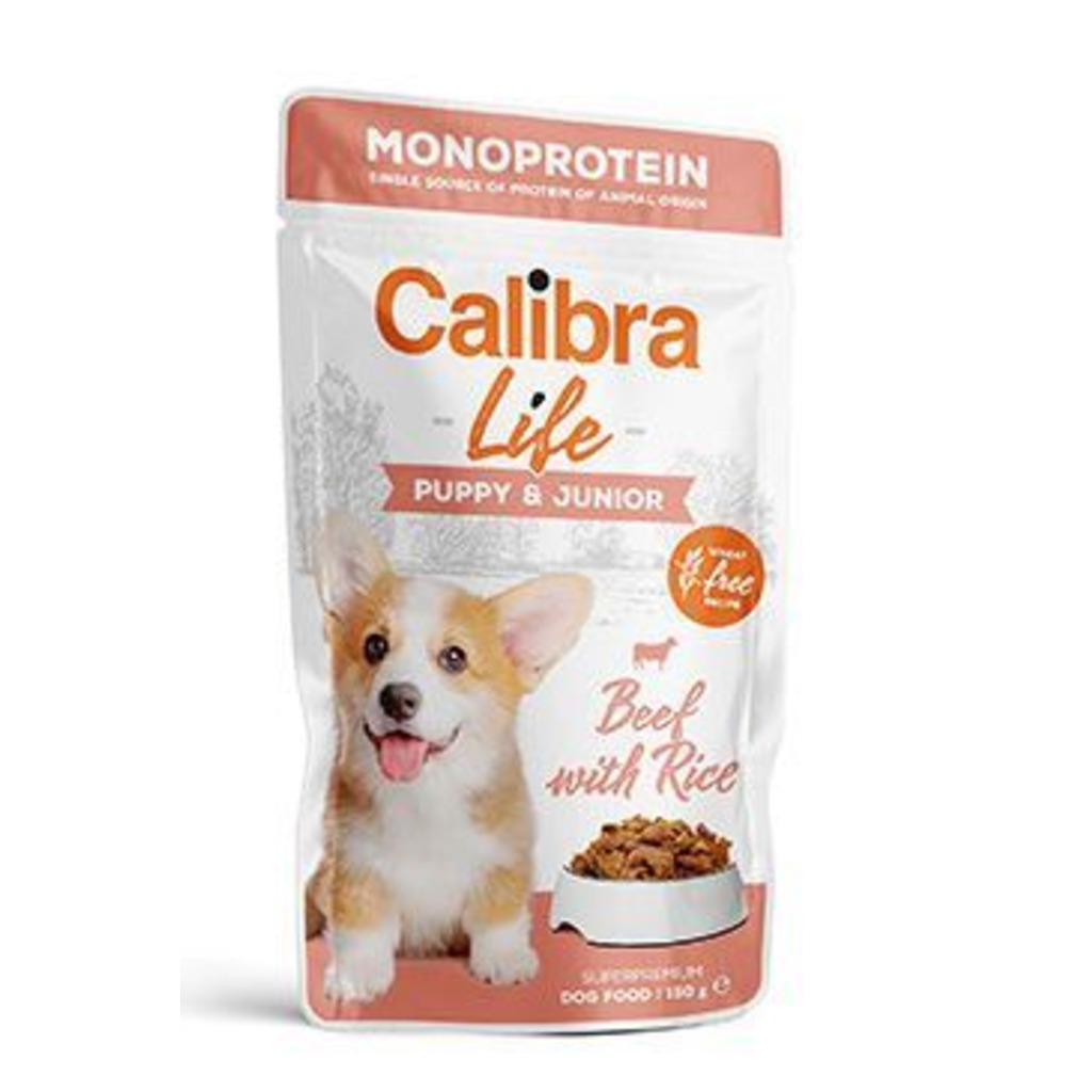 Calibra Dog Life kapsa Puppy&Junior Beef 150g - AKCE 4+1 ZDARMA