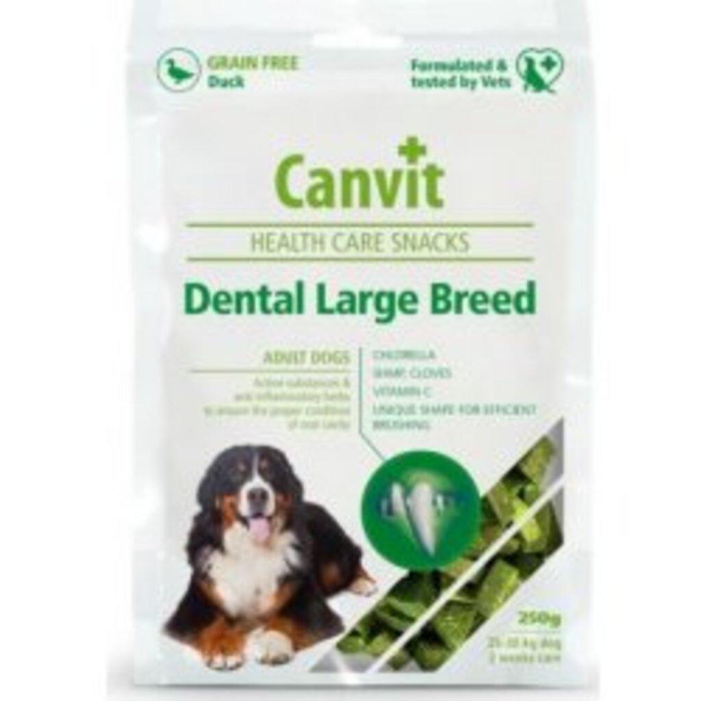 Canvit Snacks Dental Large Breed-Duck 250g