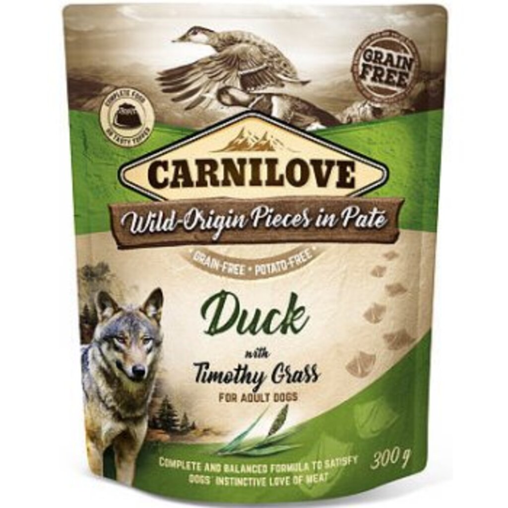 Carnilove Dog Pouch Paté Duck & Timothy Grass 300g