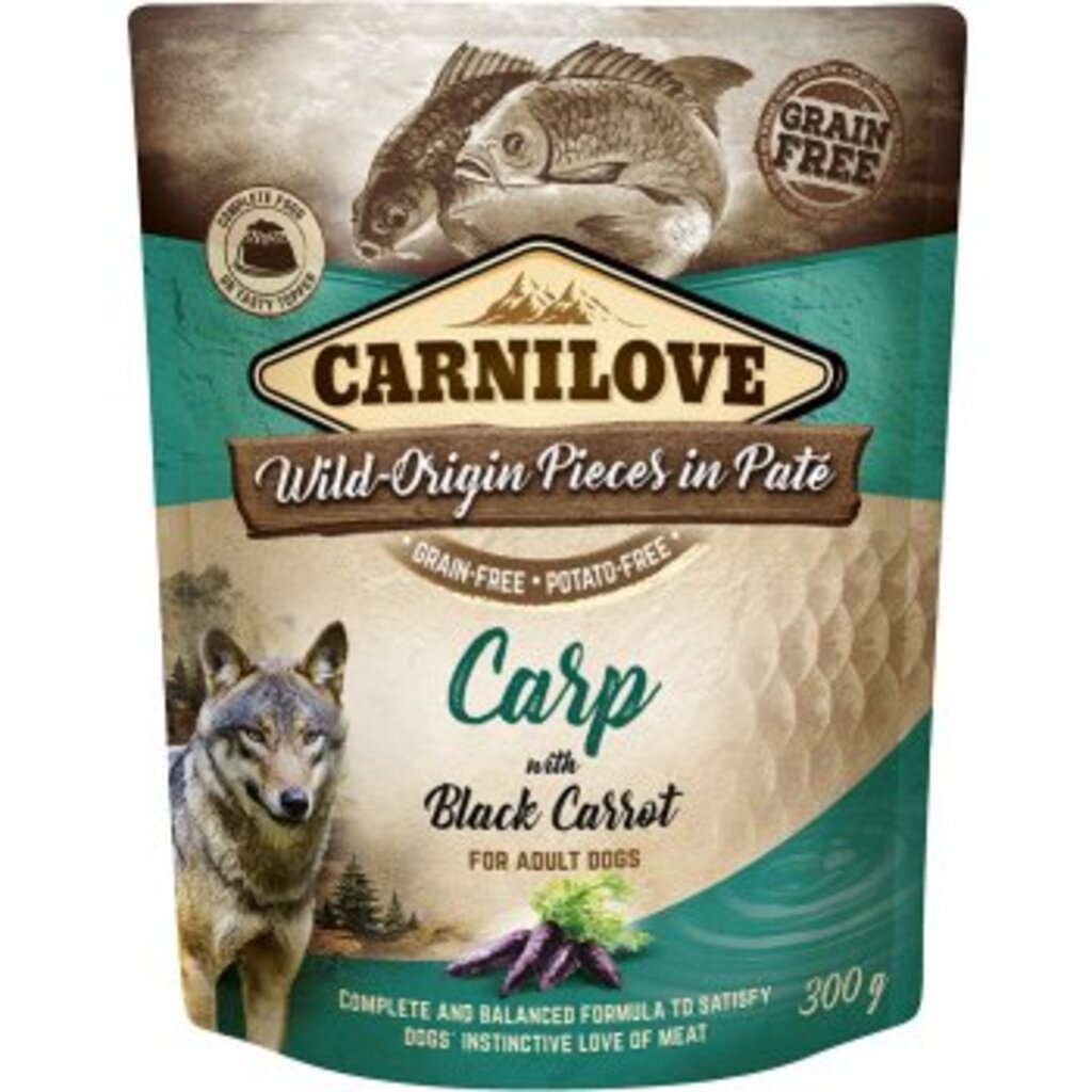 Carnilove Dog Pouch Paté Carp & Black Carrot 300g