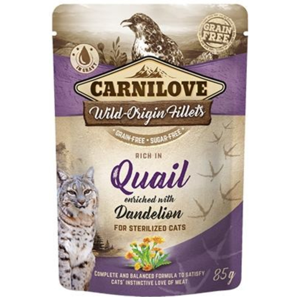 Carnilove Cat Pouch Quail & Dandelion sterilized 85g