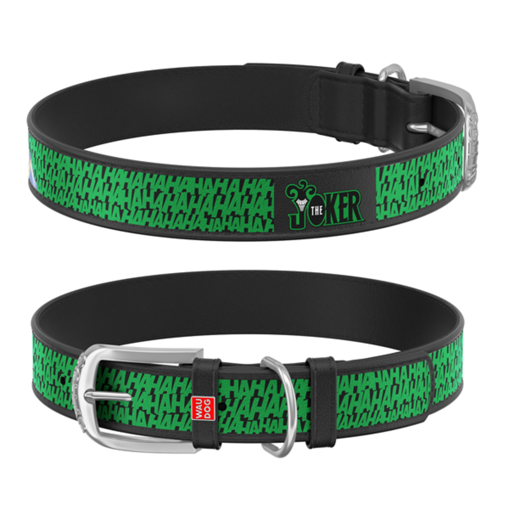 Obojek kožený Waudog DC Joker (18-24cm/1,2cm)