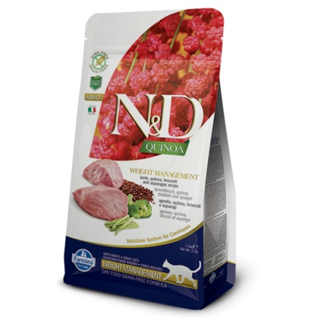 N&D Quinoa CAT Weight Management Lamb & Broccoli 300g