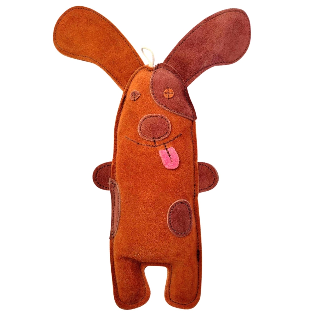 PafDog Pejsek Willy hračka pro psy z kůže a juty 32 cm