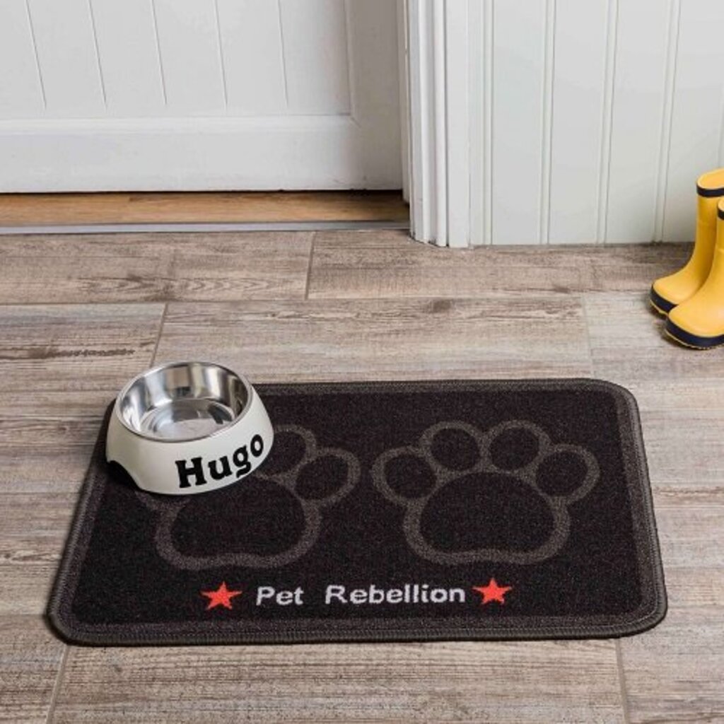 PET REBELLION- Kobereček pod misku Dinner Mate Jet Black 40x60cm