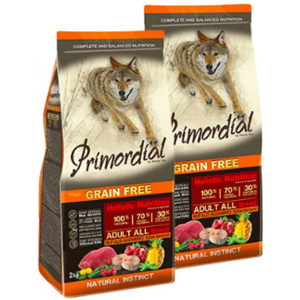 Primordial Grain-Free Adult Buffalo & Mackerel 2x12kg + DOPRAVA ZDARMA
