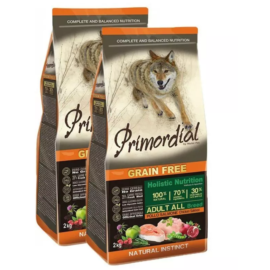 Primordial Grain-Free Adult Chicken & Salmon 2x12kg + DOPRAVA ZDARMA