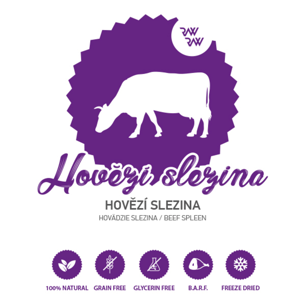 Raw Raw pamlsky mrazem sušená Hovězí slezina 70g