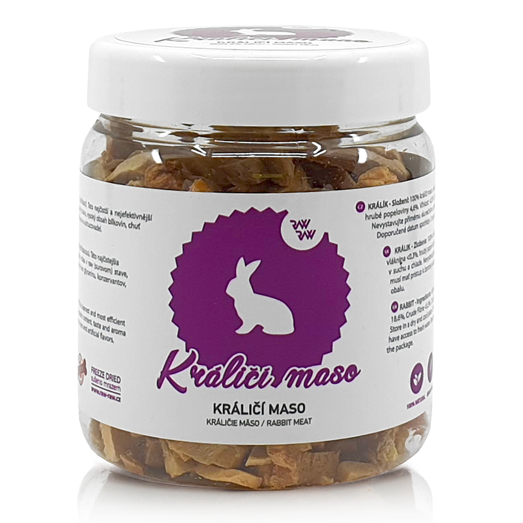 Raw Raw pamlsky mrazem sušené Králičí maso 70g