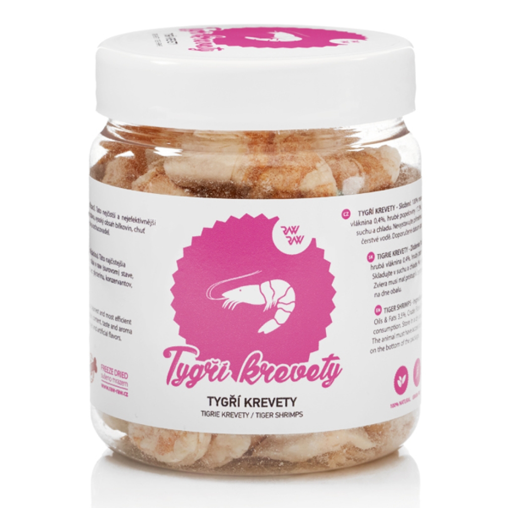 Raw Raw pamlsky mrazem sušené Tygří krevety 50 g