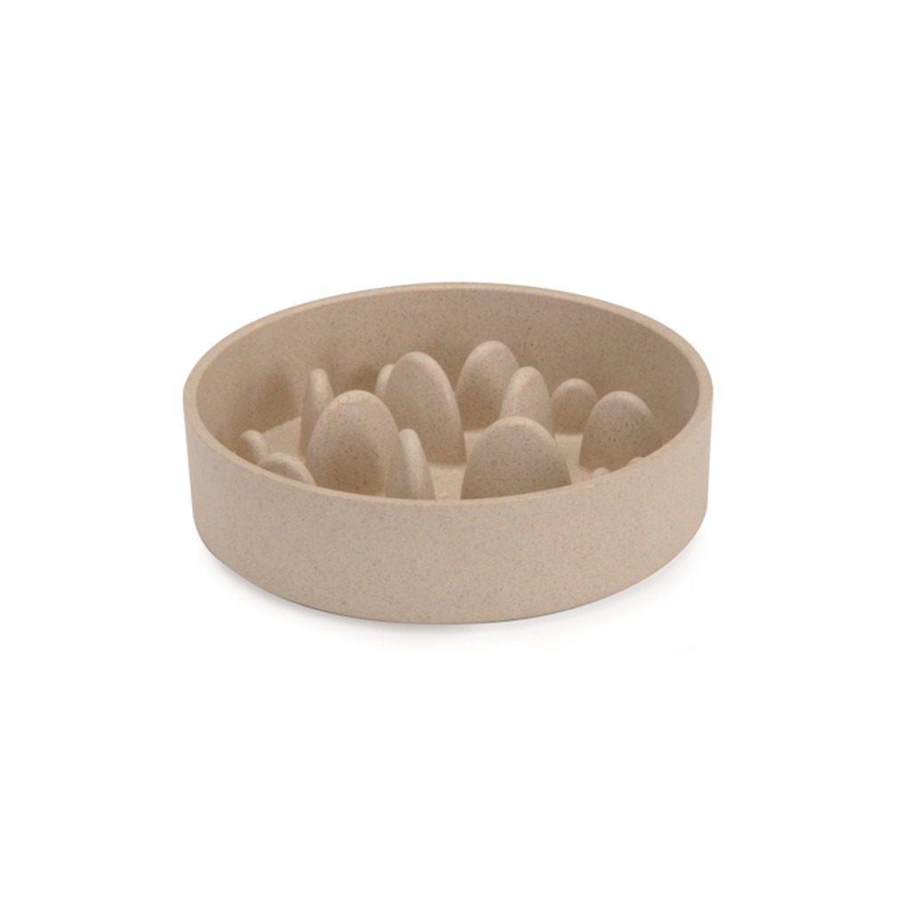Miska Dog Bambus 410ml zpomalovací - béžová
