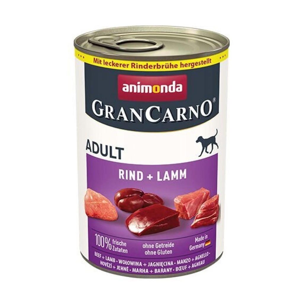 Animonda GRANCARNO konzerva ADULT hovězí/jehněčí 400g NEW