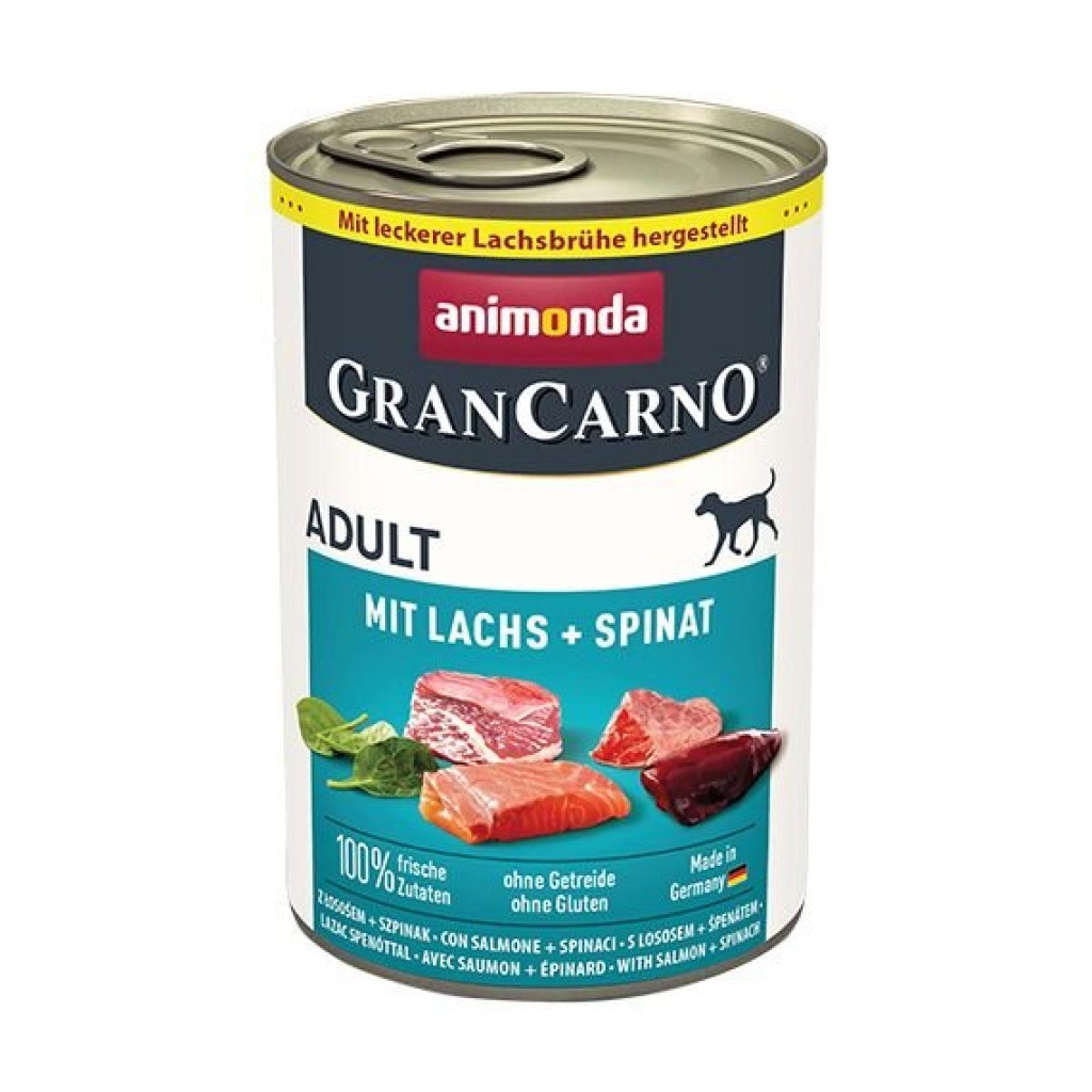 Animonda GRANCARNO konzerva ADULT losos/špenát 400g - NEW