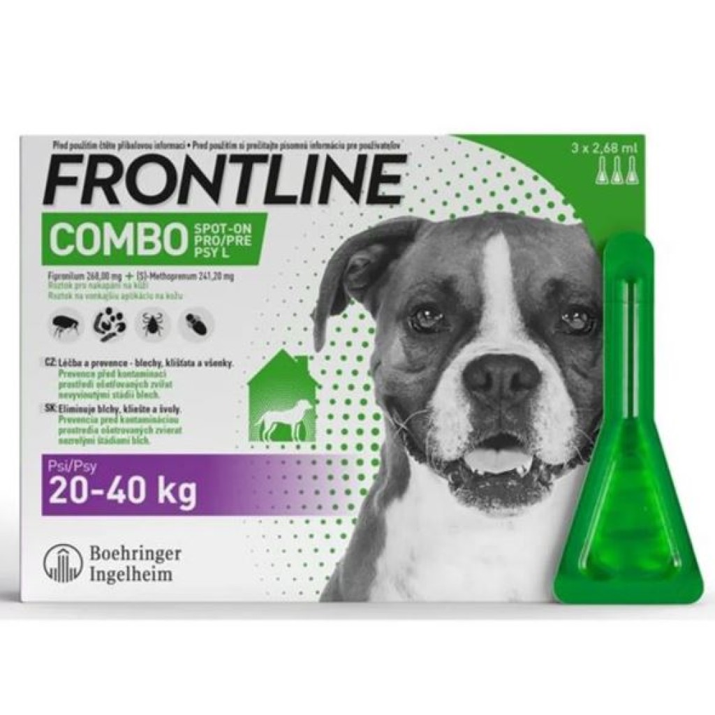 FRONTLINE COMBO spot-on pro psy L (20-40kg) 3x2,68ml