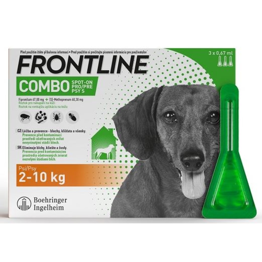 FRONTLINE COMBO spot-on pro psy  S (2-10kg) 3x0,67ml