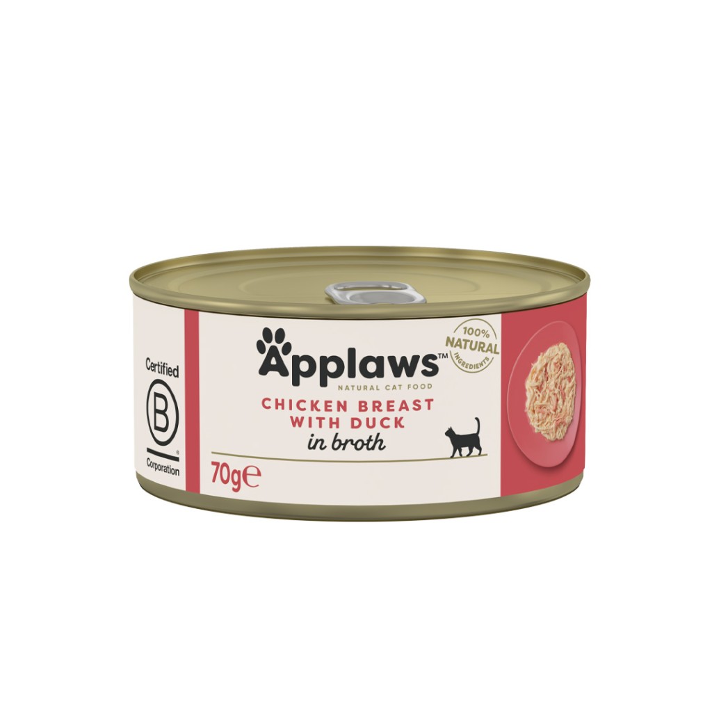 Applaws konzerva Cat kuřecí prsa a kachna 156g