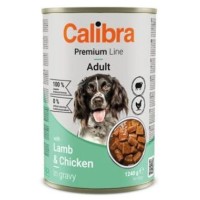 Calibra Dog konzerva jehněčí a kuřecí 1240g