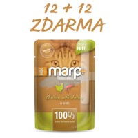 Marp Holistic Plus kapsička pro kočky - Kuře s krevetami ve vývaru 55g - AKCE 12+12 ZDARMA