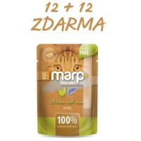 Marp Holistic Plus kapsička pro kočky - Kuře s tuňákem v želé 55g - AKCE 12+12 ZDARMA