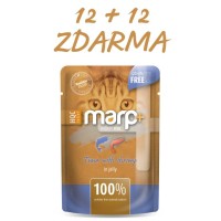 Marp Holistic Plus kapsička pro kočky - Tuňák s krevetami v želé 55g - AKCE 12+12 ZDARMA