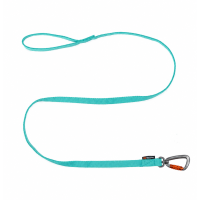 Non-stop Dogwear Bungee Leash - Vodítko s amortizérem aqua s oranžovou karabinou 2m