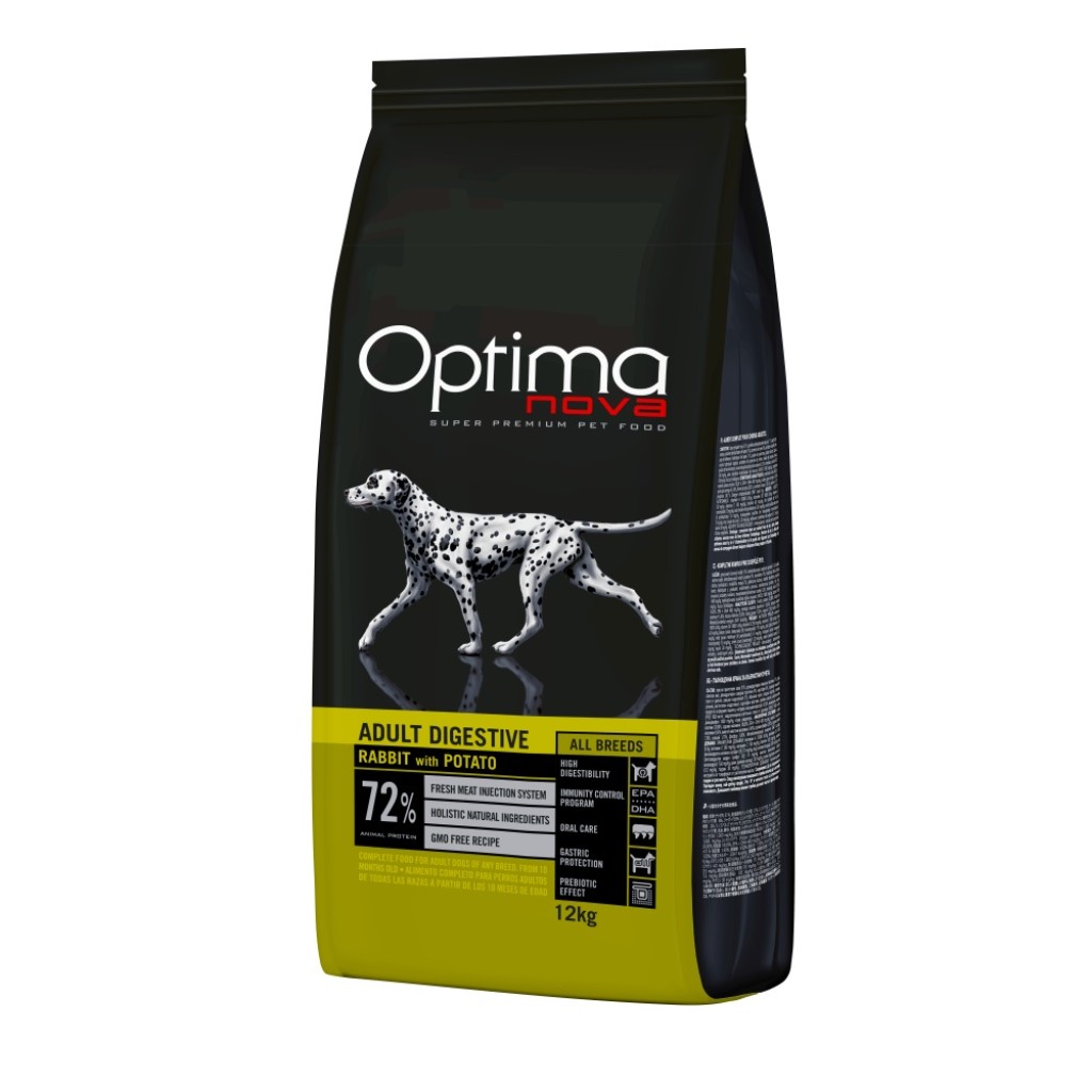 OPTIMAnova dog ADULT DIGESTIVE GRAIN FREE Rabbit 12kg NEW