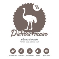 Raw Raw pamlsky mrazem sušené Pštrosí maso 90g