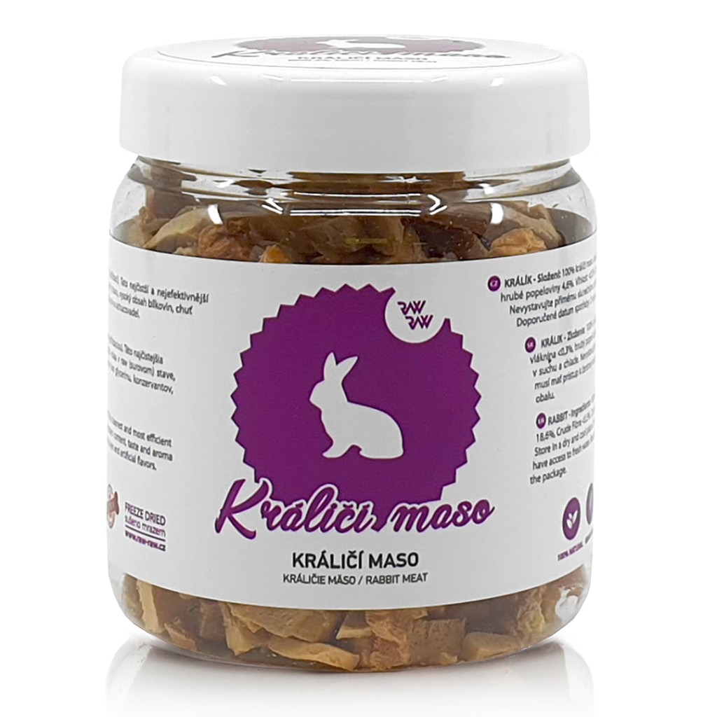 Raw Raw pamlsky mrazem sušené Králičí maso 70g
