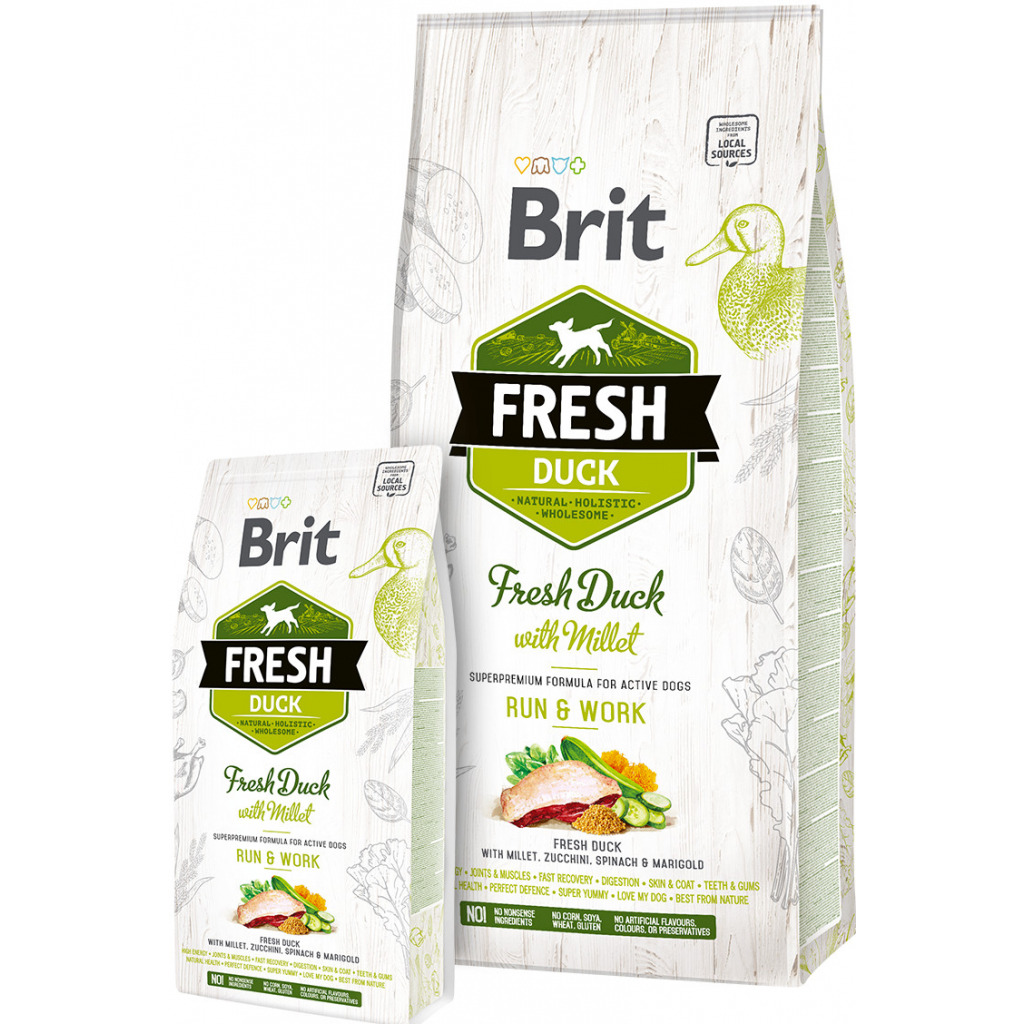 Brit Fresh Duck with Millet Adult Run & Work 12kg