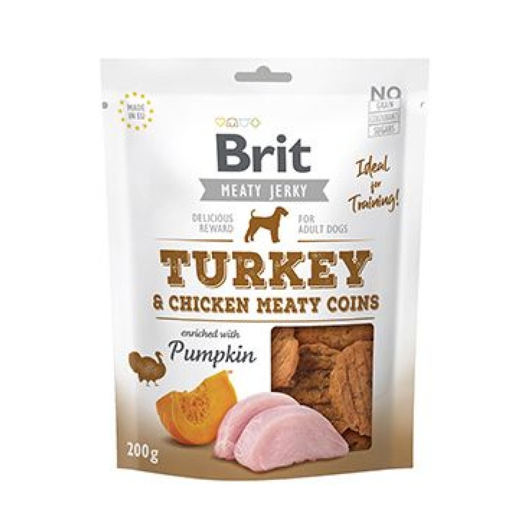Brit Jerky Turkey Meaty Coins 200g