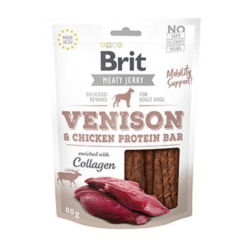 Brit Jerky Venison Protein Bar 80g