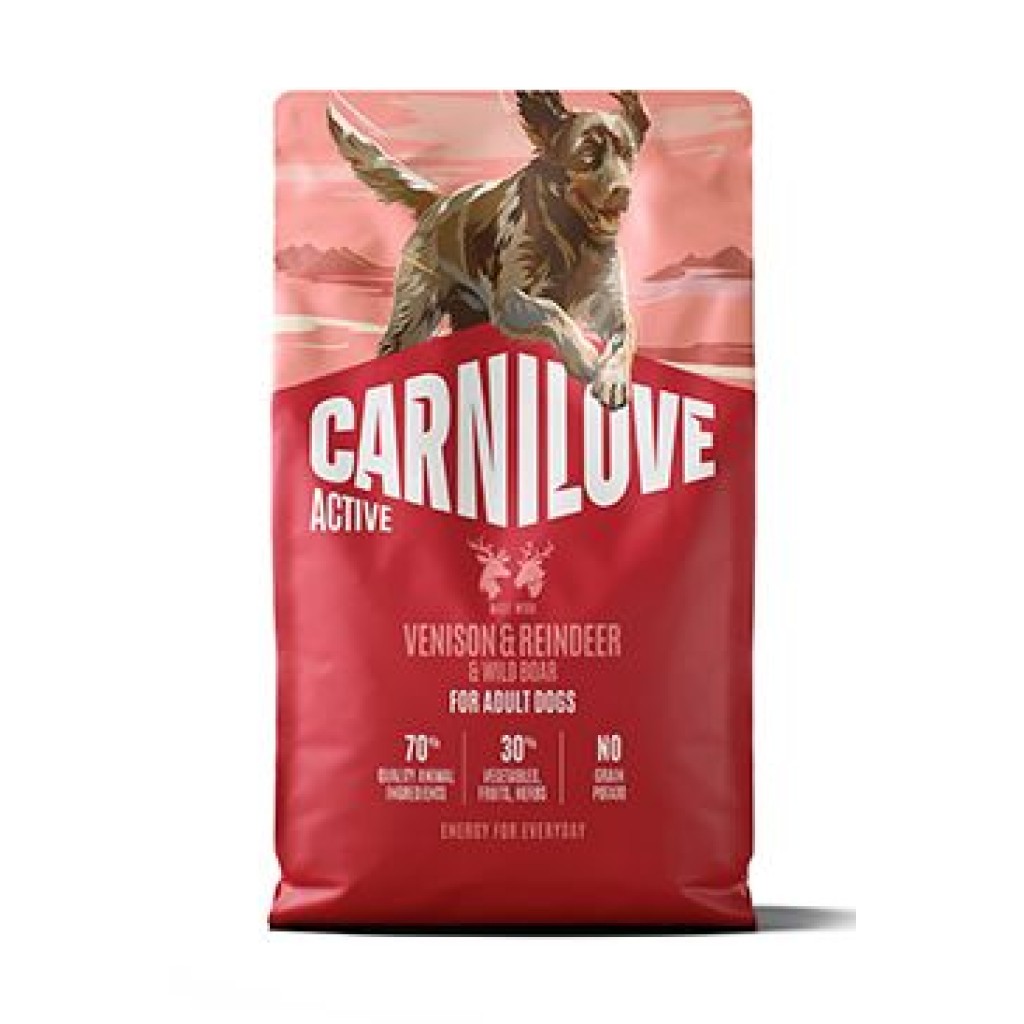 Carnilove Dog Active Dry Venis&Rein&Wild Adult AB 4kg