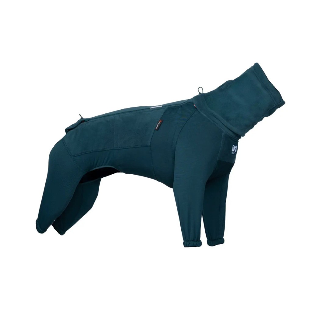 Non-stop Dogwear Celotělová mikina Trail quest fleece overall dog jacket, tmavá teal - vel. 40-70