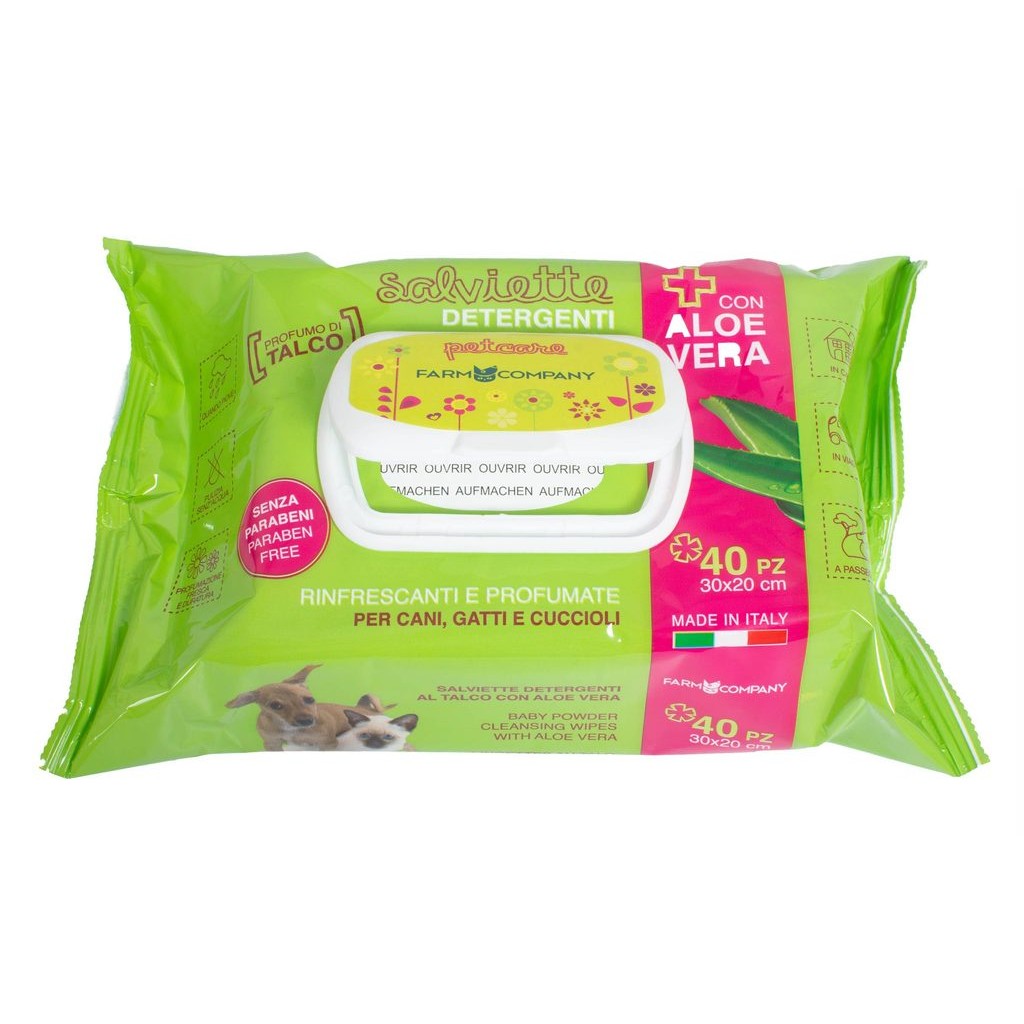 Farm Company Vlhčené čistící ubrousky s Aloe Vera 40 ks