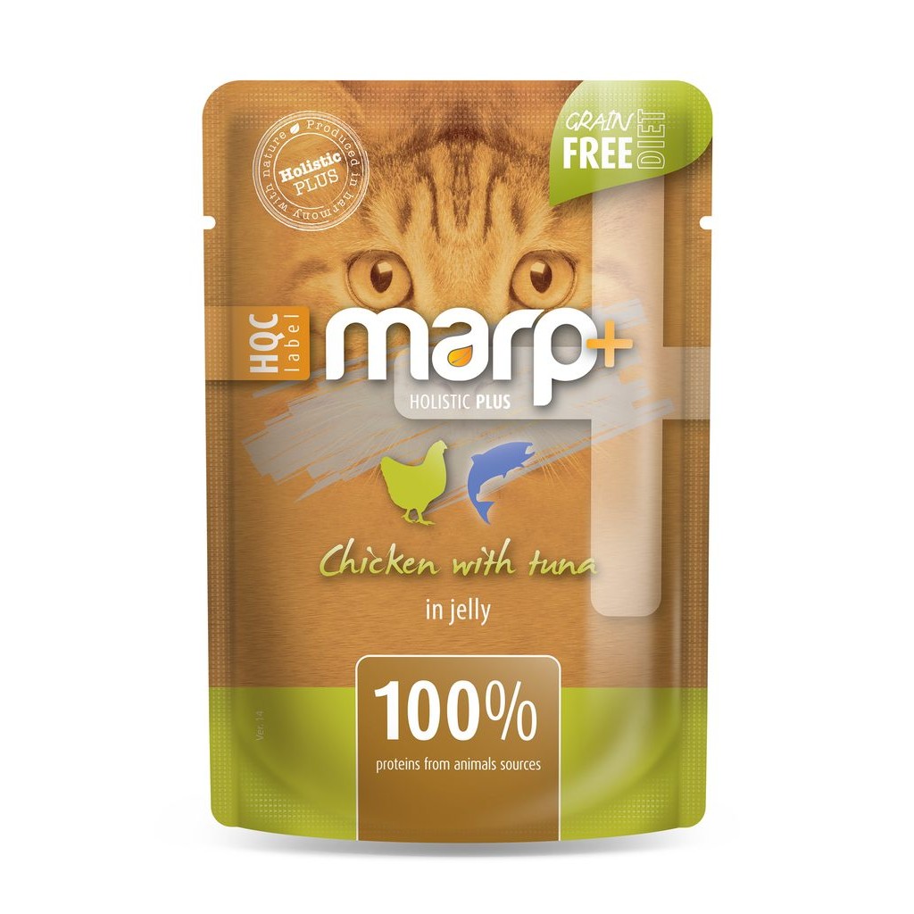 Marp Holistic Plus kapsička pro kočky - Kuře s tuňákem v želé 55g