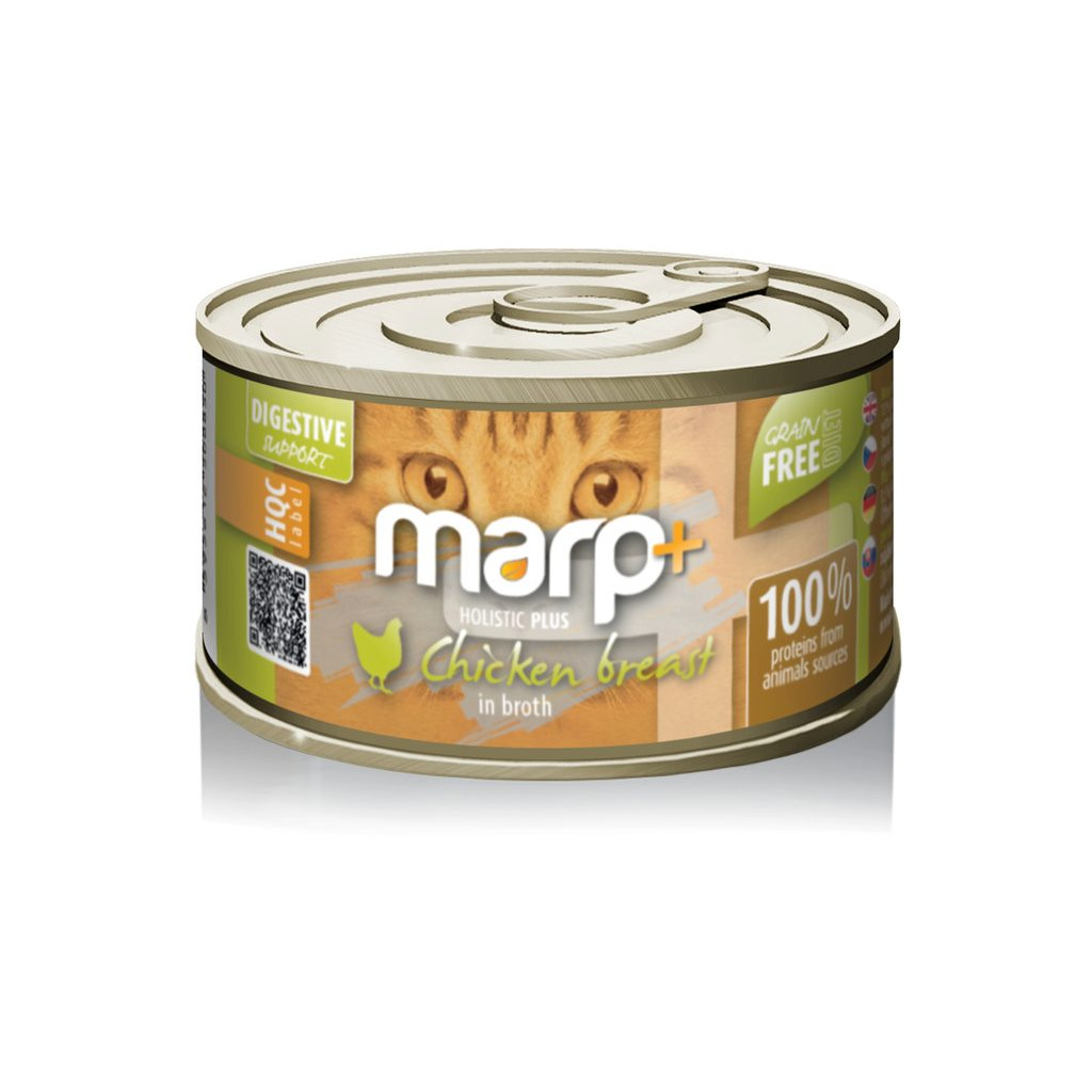 Marp Holistic Plus konzerva pro kočky – Kuřecí prsa ve vývaru 70g