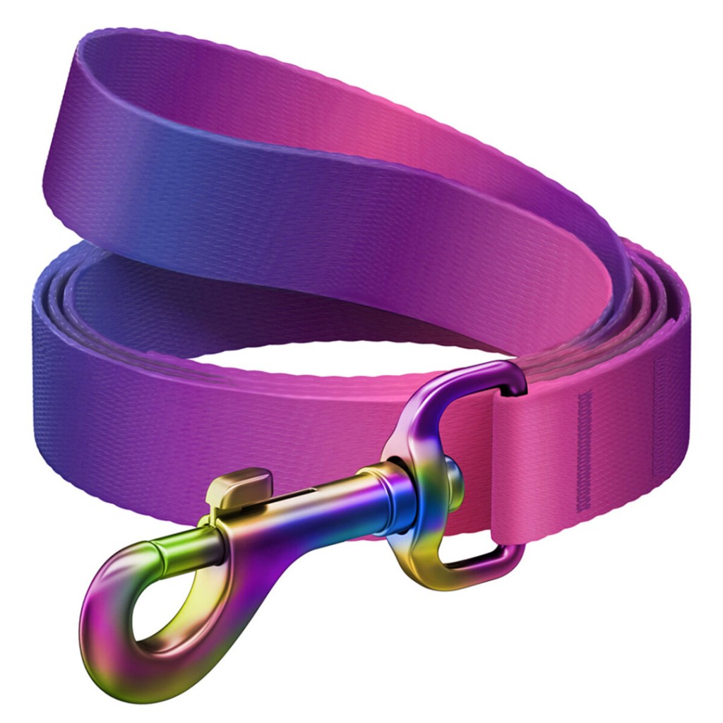 WAUDOG vodítko nylon Gradient fialovo-růžové (L-XXL/122cm/2,5cm)