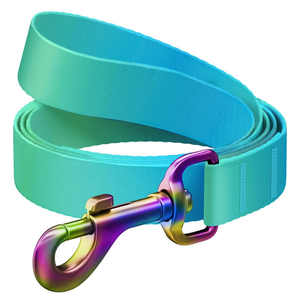 WAUDOG vodítko nylon Gradient modro-zelené (L-XXL/122cm/2,5cm)