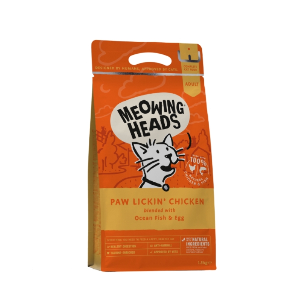 Meowing Heads Paw Lickin’ Chicken 1,5kg + kapsička ZDARMA