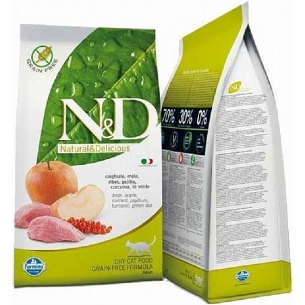 N&D Prime CAT Adult Boar & Apple 1,5kg (Divočák s jablky)