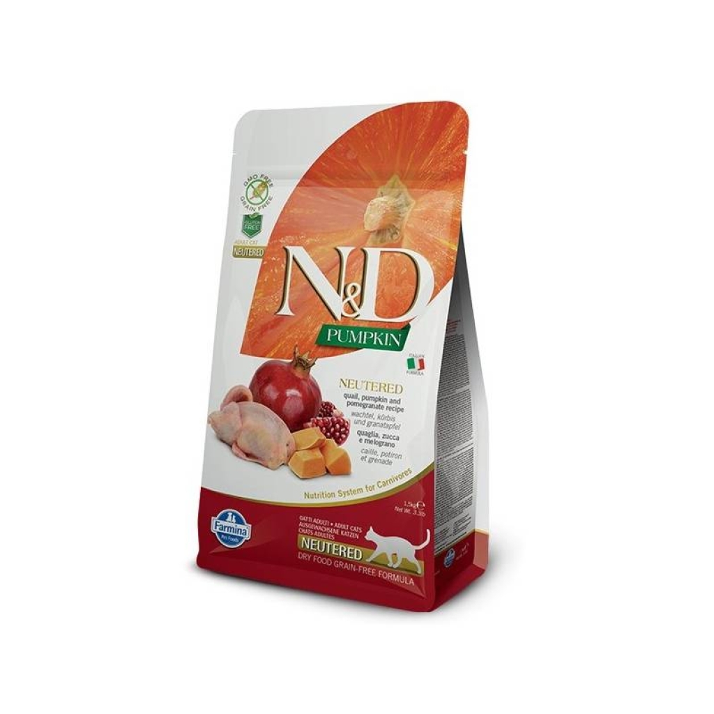 N&D Grain Free Pumpkin CAT NEUTERED Quail & Pomegranate 1,5kg