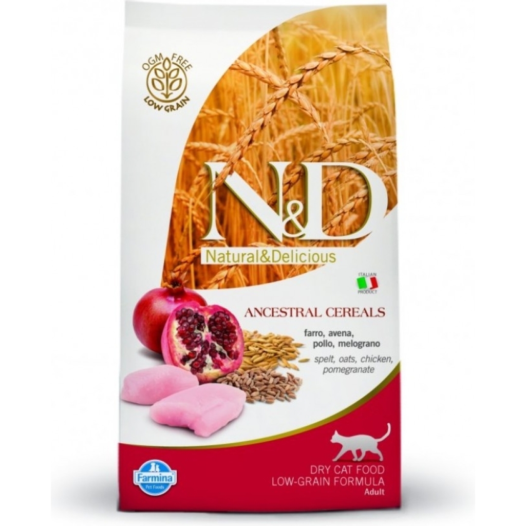 N&D Low GRAIN CAT Adult Chicken & Pomegranate 1,5kg