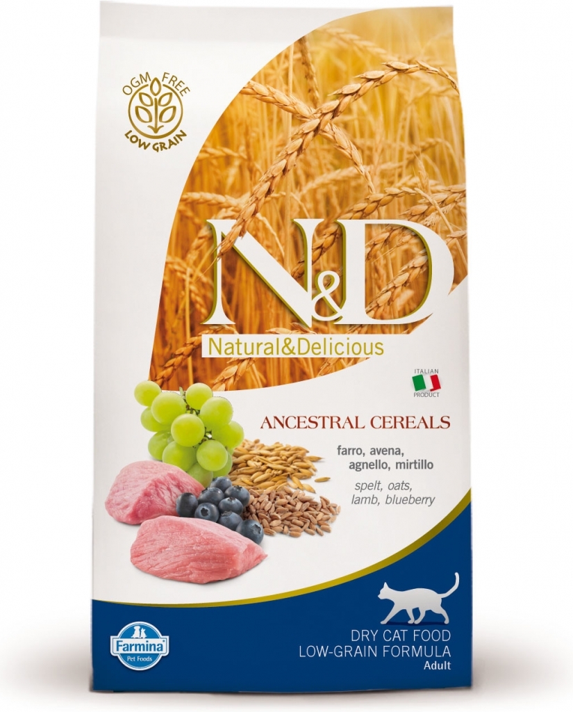 N&D Low GRAIN CAT Adult Lamb & Blueberry 1,5kg