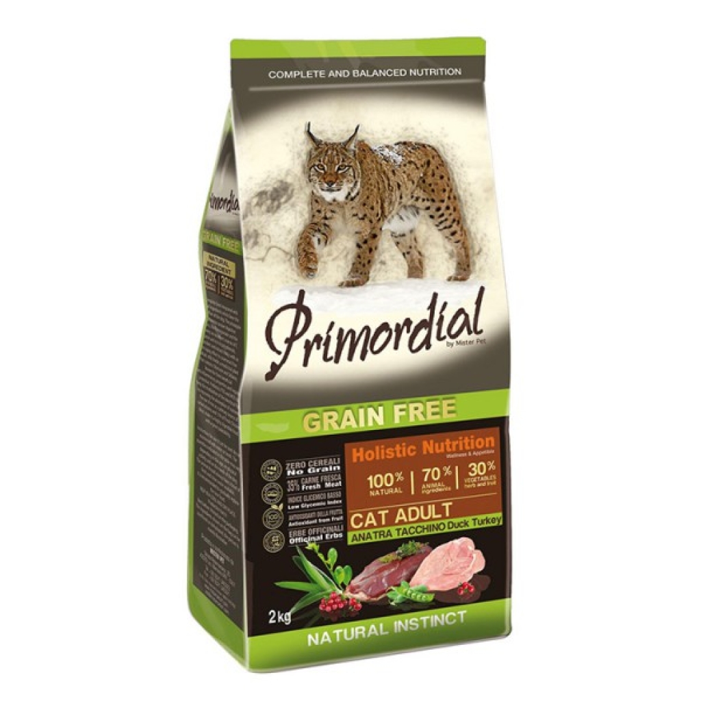 Primordial Grain-Free Cat Adult Duck & Turkey 2kg